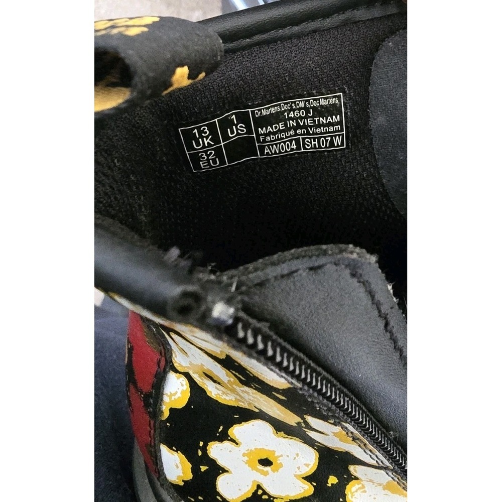 Dr. Martens Youth 1460 J Floral Mash Up Lace Up Boots US 1 - Picture 10 of 10